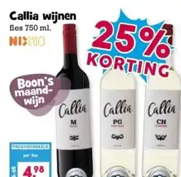 Boon`s Markt Callia wijnen aanbieding