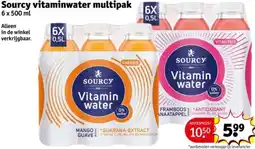 Kruidvat Sourcy vitaminwater multipak aanbieding