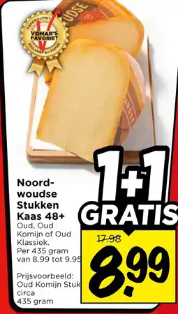 Vomar Voordeelmarkt Noordwoudse Stukken Kaas 48+ aanbieding