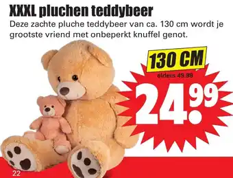 Dirk XXXL pluchen teddybeer 130cm aanbieding