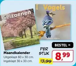 Boekenvoordeel Maandkalender aanbieding