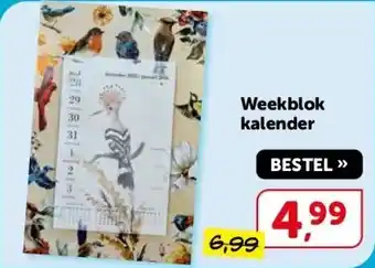 Weekblok kalender