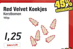 Budget Food Red Velvet Koekjes Kerstbomen aanbieding