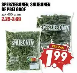 MCD Supermarkt SPERZIEBONEN, SNIJBONEN OF PREI GROF aanbieding
