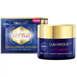 Trekpleister NIVEA Cellular Luminous630 Anti-Spot Teint Egaliserende Nachtcrème aanbieding