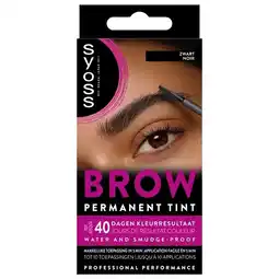 Trekpleister Syoss Browtint Zwart Permantente Wenkbrauwverf aanbieding