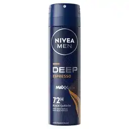 Trekpleister NIVEA Men Deep Espresso Antitranspirant Spray aanbieding