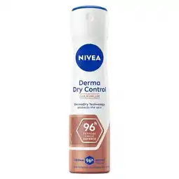 Trekpleister NIVEA Derma Dry Control Antitranspirant Spray aanbieding