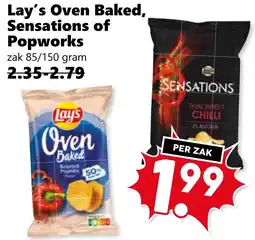 CoopCompact Lay's Oven Baked, Sensations of Popworks aanbieding