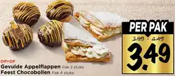 Vomar Voordeelmarkt Gevulde Appelflappen,Feest Chocobollen aanbieding