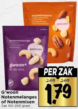 Vomar Voordeelmarkt G'woon Notenmelanges of Notenmixen aanbieding