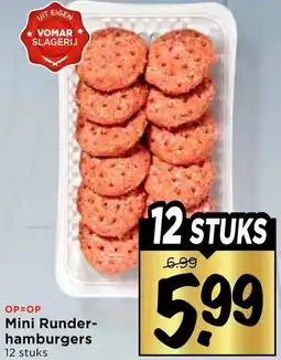 Vomar Voordeelmarkt Mini Runderhamburgers aanbieding
