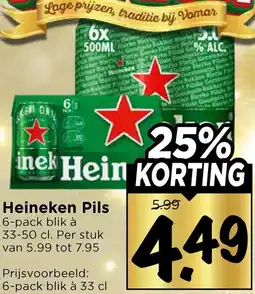 Vomar Voordeelmarkt Heineken Pils aanbieding