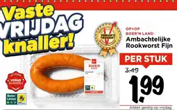 Vomar Voordeelmarkt Ambachtelijke Rookworst Fijn aanbieding