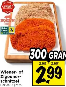 Vomar Voordeelmarkt Wiener of Zigeunerschnitzel aanbieding