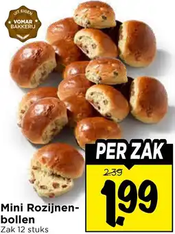 Vomar Voordeelmarkt Mini Rozijnenbollen aanbieding