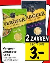 Vomar Voordeelmarkt Vergeer Geraspte Kaas aanbieding