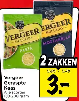 Vomar Voordeelmarkt Vergeer Geraspte Kaas aanbieding