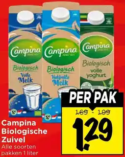 Vomar Voordeelmarkt Campina Biologische Zuivel aanbieding