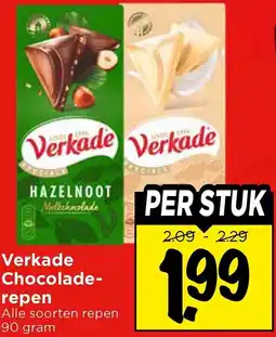 Vomar Voordeelmarkt Verkade Chocoladerepen aanbieding