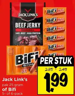 Vomar Voordeelmarkt Jack Link's of Bifi aanbieding