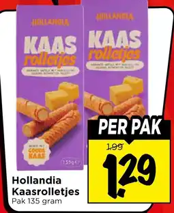 Vomar Voordeelmarkt Hollandia Kaasrolletjes aanbieding