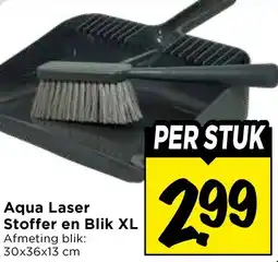Vomar Voordeelmarkt Aqua Laser Stoffer en Blik XL aanbieding
