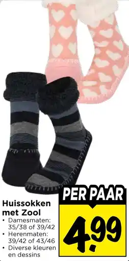 Vomar Voordeelmarkt Huissokken met Zool aanbieding