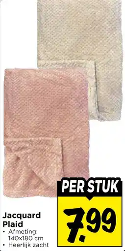Vomar Voordeelmarkt Jacquard Plaid aanbieding
