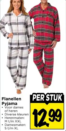 Vomar Voordeelmarkt Flanellen Pyjama aanbieding