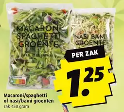 Boni Macaroni,spaghetti of nasi,bami groenten aanbieding