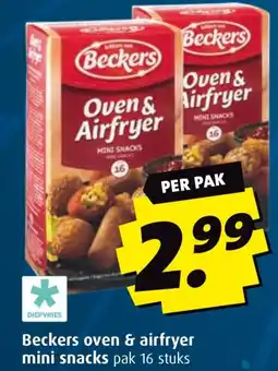 Boni Beckers oven & airfryer mini snacks aanbieding