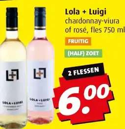Boni Lola + Luigi chardonnay-viura of rosé aanbieding