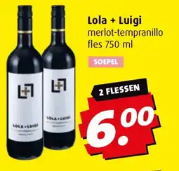 Boni Lola + Luigi merlot-tempranillo aanbieding