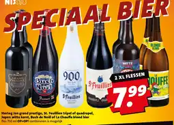 Boni Hertog Jan grand prestige, St. Feuillien tripel of quadrupel, Jopen witte kerst, Bush de Noël of La Chouffe blond bier aanbieding
