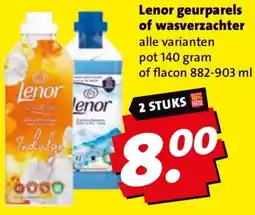 Boni Lenor geurparels of wasverzachter aanbieding
