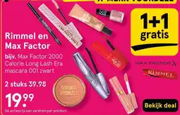 Etos Rimmel en Max Factor aanbieding