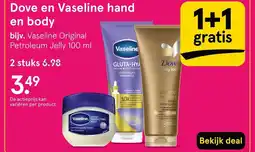 Etos Dove en Vaseline hand en body aanbieding