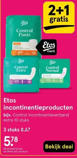 Etos Etos incontinentieproducten aanbieding