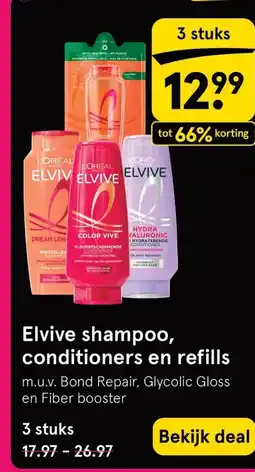 Etos Elvive shampoo, conditioners en refills aanbieding