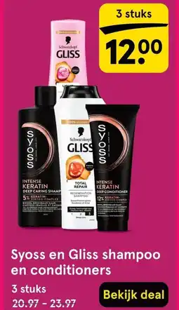 Etos Syoss en Gliss shampoo en conditioners aanbieding