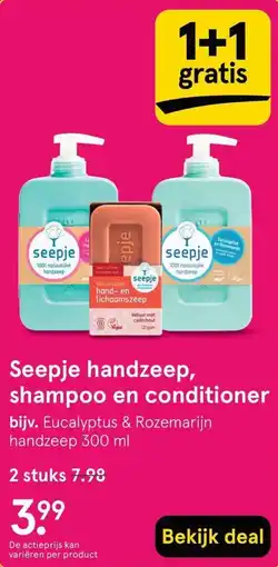 Etos Seepje handzeep, shampoo en conditioner aanbieding