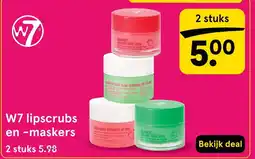 Etos W7 lipscrubs en maskers aanbieding
