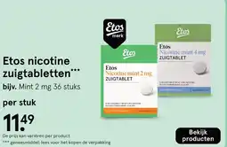 Etos Etos nicotine zuigtabletten aanbieding