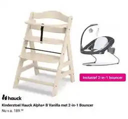 Van Asten BabySuperstore Kinderstoel Hauck Alpha+ B Vanilla met 2-in-1 Bouncer aanbieding