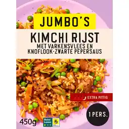 Jumbo Jumbo's Vriesverse Maaltijd Kimchi Rijst 450g aanbieding