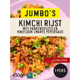 Jumbo Jumbo's Vriesverse Maaltijd Kimchi Rijst 450g aanbieding