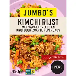 Jumbo Jumbo's Vriesverse Maaltijd Kimchi Rijst 450g aanbieding