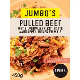 Jumbo Jumbo's Vriesverse Maaltijd Mexicaanse Pulled Beef 450g aanbieding