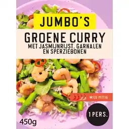 Jumbo Jumbo's Vriesverse Maaltijd Groene Curry 450g aanbieding